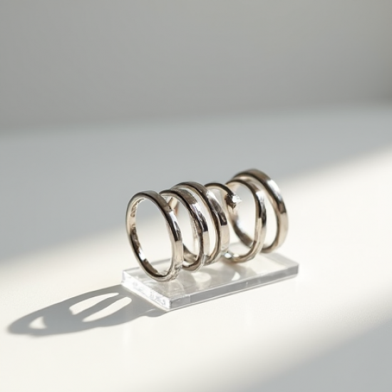 Minimalist Stackable Rings in Geometric Shape