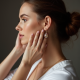 Enamel Drop Earrings in Opal Tint