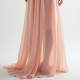 Off-Shoulder High-Low Dress in Pastel Shades