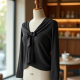 Silk Knit Sweater Top with Bow Detail