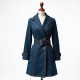 Denim Cardigan Coat with Belt Closure