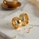 Gold-Plated Stackable Rings in Geometric Shape