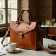 Vintage Shoulder Bag with Twist Lock