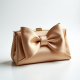 Satin Clutch Bag with Bow Accent