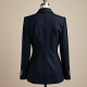 Textured Blazer with Gold Buttons