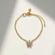Gold-Plated Charm Bracelet with Star Pendant