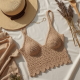 Crochet Bustier Top in Solid Neutral