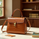 Structured Shoulder Bag in Crocodile Pattern